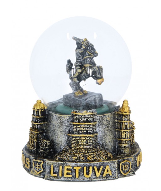 Suvenyrinis sniego rutulys Lietuva su Vyčiu ir Lietuvos miestais